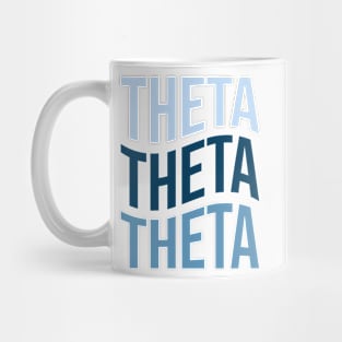 K A T Blue Curvy Text Mug